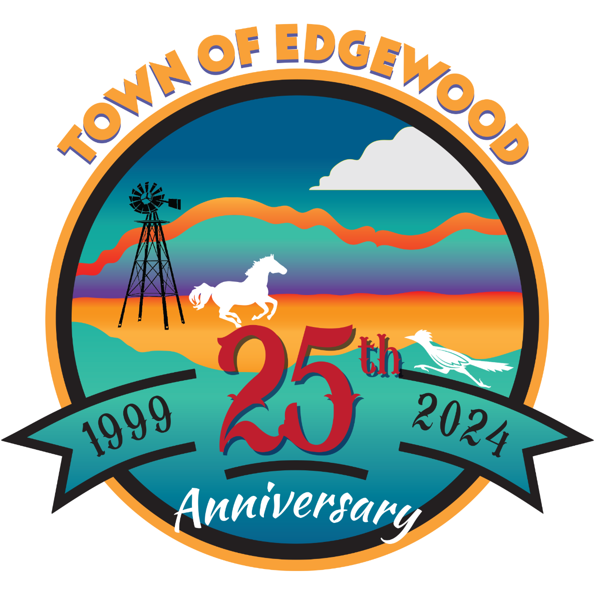 edgewood 25 logo for the town of edgewood new mexico